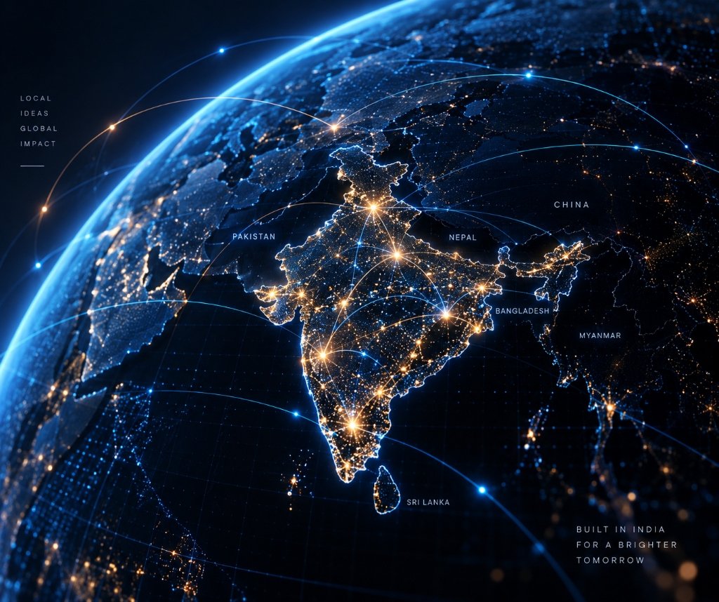 Night Light India Globe